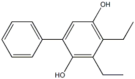 2-Phenyl-5,6-diethylbenzene-1,4-diol Structure