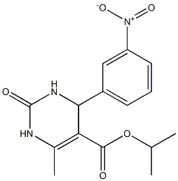 6-Methyl-2-oxo-4-(3-nitrophenyl)-1,2,3,4-tetrahydropyrimidine-5-carboxylic acid isopropyl ester Structure