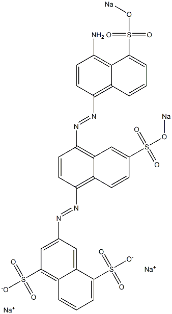 3-[4-[4-Amino-5-(sodiosulfo)-1-naphtylazo]-6-(sodiosulfo)-1-naphtylazo]-1,5-naphthalenedisulfonic acid disodium salt Structure