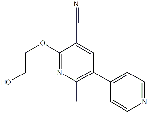 2-(2-Hydroxyethoxy)-5-(4-pyridinyl)-6-methylpyridine-3-carbonitrile Structure