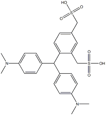 4-[Bis(4-dimethylaminophenyl)methyl]-1,3-benzenebis(methanesulfonic acid) 구조식 이미지