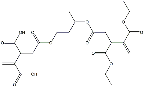 4,4'-[1-Methyl-1,3-propanediylbis(oxycarbonyl)]bis(1-butene-2,3-dicarboxylic acid diethyl) ester 구조식 이미지