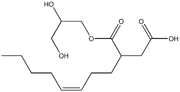 2-(3-Octenyl)succinic acid hydrogen 1-(2,3-dihydroxypropyl) ester 구조식 이미지