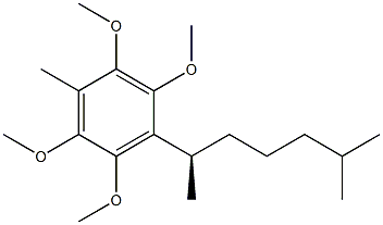 (-)-4-[(R)-1,5-Dimethylhexyl]-2,3,5,6-tetramethoxytoluene Structure