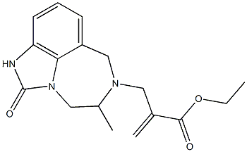 2-[(1,2,4,5,6,7-Hexahydro-5-methyl-2-oxoimidazo[4,5,1-jk][1,4]benzodiazepin)-6-ylmethyl]acrylic acid ethyl ester 구조식 이미지