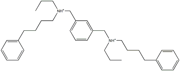 1,3-Phenylenebis[N-propyl-N-(4-phenylbutyl)methanaminium] 구조식 이미지