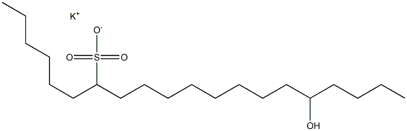 16-Hydroxyicosane-7-sulfonic acid potassium salt Structure