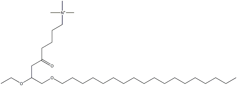 5-[2-Ethoxy-3-(octadecyloxy)propyl]-N,N,N-trimethyl-5-oxo-1-pentanaminium 구조식 이미지