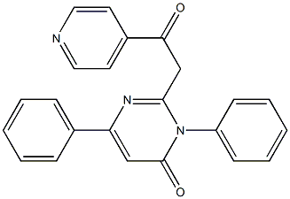 2-[2-Oxo-2-(4-pyridyl)ethyl]-3-phenyl-6-phenylpyrimidin-4(3H)-one 구조식 이미지