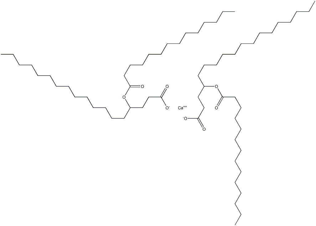 Bis(4-tetradecanoyloxystearic acid)calcium salt Structure