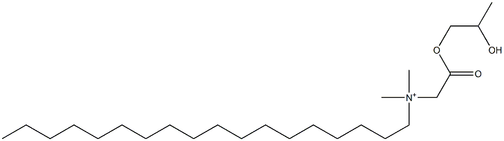 N-[(2-Hydroxypropoxy)carbonylmethyl]-N,N-dimethyl-1-octadecanaminium 구조식 이미지
