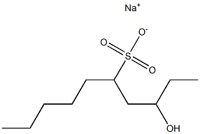 3-Hydroxydecane-5-sulfonic acid sodium salt 구조식 이미지