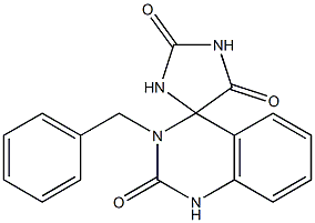 3-Benzyl-1,2-dihydrospiro[quinazoline-4(3H),4'-imidazolidine]-2,2',5'-trione 구조식 이미지