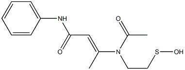 3-[N-Acetyl-N-(2-sulfenoethyl)amino]-N-phenylisocrotonamide Structure