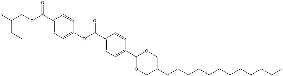 4-[[4-(5-Dodecyl-1,3-dioxan-2-yl)benzoyl]oxy]benzoic acid 2-methylbutyl ester Structure