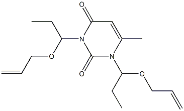 1,3-Bis[1-(2-propenyloxy)propyl]-6-methyluracil Structure