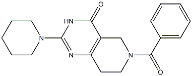 2-Piperidino-6-benzoyl-5,6,7,8-tetrahydropyrido[4,3-d]pyrimidin-4(3H)-one 구조식 이미지