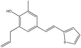 4-[(E)-2-(2-Thienyl)ethenyl]-2-methyl-6-(2-propenyl)phenol Structure