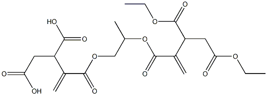 3,3'-[1-Methylethylenebis(oxycarbonyl)]bis(3-butene-1,2-dicarboxylic acid diethyl) ester Structure