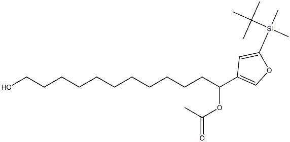 Acetic acid 1-[5-(tert-butyldimethylsilyl)-3-furyl]-12-hydroxydodecyl ester Structure