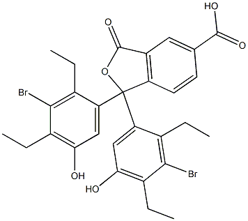 1,1-Bis(3-bromo-2,4-diethyl-5-hydroxyphenyl)-1,3-dihydro-3-oxoisobenzofuran-5-carboxylic acid Structure