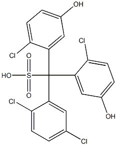 (2,5-Dichlorophenyl)bis(2-chloro-5-hydroxyphenyl)methanesulfonic acid Structure