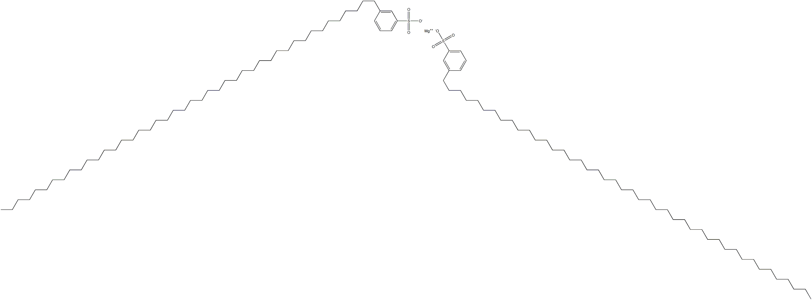 Bis[3-(tetratetracontan-1-yl)benzenesulfonic acid]magnesium salt Structure