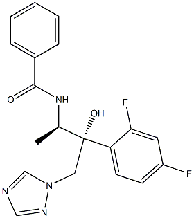 N-[(1R,2R)-2-(2,4-Difluorophenyl)-2-hydroxy-1-methyl-3-(1H-1,2,4-triazol-1-yl)propyl]benzamide Structure