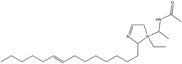 1-[1-(Acetylamino)ethyl]-1-ethyl-2-(8-tetradecenyl)-3-imidazoline-1-ium 구조식 이미지