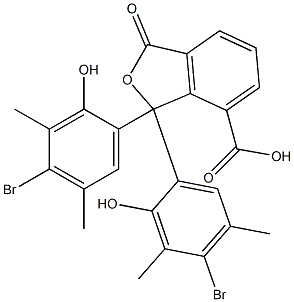 1,1-Bis(4-bromo-2-hydroxy-3,5-dimethylphenyl)-1,3-dihydro-3-oxoisobenzofuran-7-carboxylic acid Structure