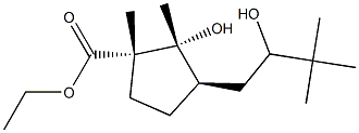 (1S,2R,3R)-2-Hydroxy-3-(2-hydroxy-3,3-dimethylbutyl)-1,2-dimethylcyclopentanecarboxylic acid ethyl ester 구조식 이미지
