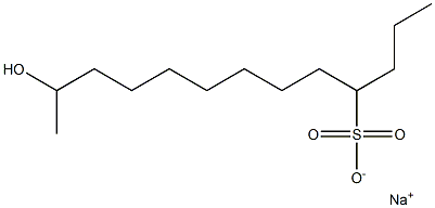 12-Hydroxytridecane-4-sulfonic acid sodium salt Structure