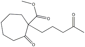 2-Oxo-1-(4-oxopentyl)cycloheptanecarboxylic acid methyl ester Structure