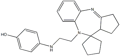 4-[[2-[[1,2,3,9,10,10a-Hexahydrospiro[benzo[b]cyclopenta[e][1,4]diazepine-10,1'-cyclopentan]]-9-yl]ethyl]amino]phenol Structure