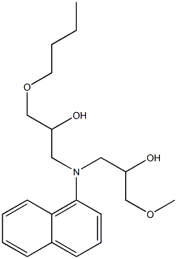 N-(3-Butoxy-2-hydroxypropyl)-N-(2-hydroxy-3-methoxypropyl)-1-naphtylamine 구조식 이미지