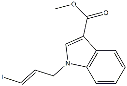 1-(3-Iodo-2-propenyl)-1H-indole-3-carboxylic acid methyl ester 구조식 이미지