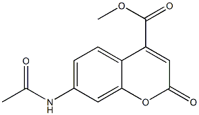 7-(Acetylamino)-2-oxo-2H-1-benzopyran-4-carboxylic acid methyl ester 구조식 이미지