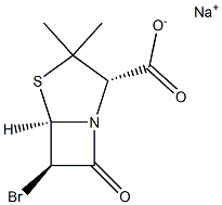 6-Bromopenicillanic acid sodium salt Structure
