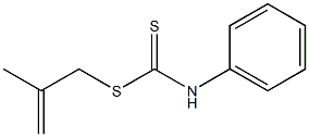 N-(Phenyl)dithiocarbamic acid (2-methyl-2-propenyl) ester 구조식 이미지