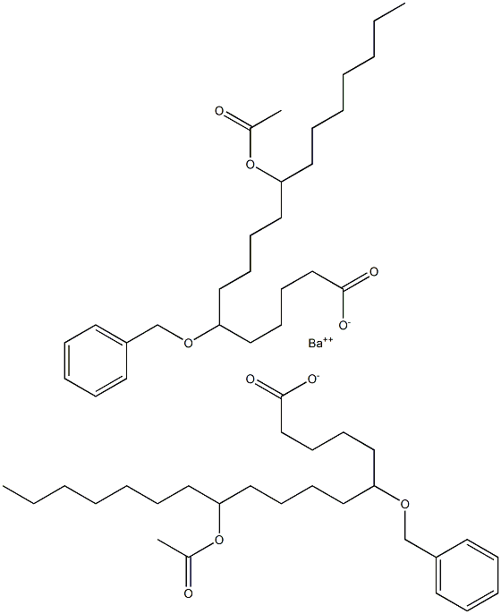 Bis(6-benzyloxy-11-acetyloxystearic acid)barium salt Structure