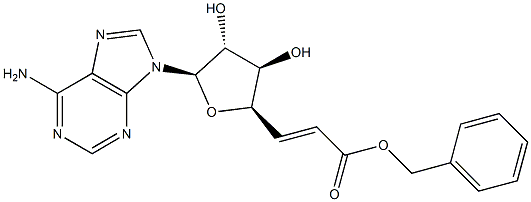 (E)-3-[[(2R,3R,4S,5R)-2-(6-Amino-9H-purin-9-yl)-3,4-dihydroxytetrahydrofuran]-5-yl]propenoic acid benzyl ester Structure