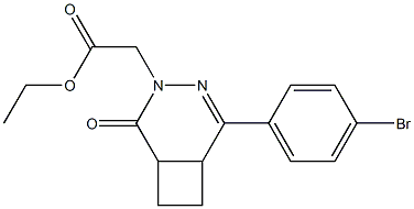 4,5-Ethylene-3-(4-bromophenyl)-5,6-dihydro-6-oxopyridazine-1(4H)-acetic acid ethyl ester 구조식 이미지