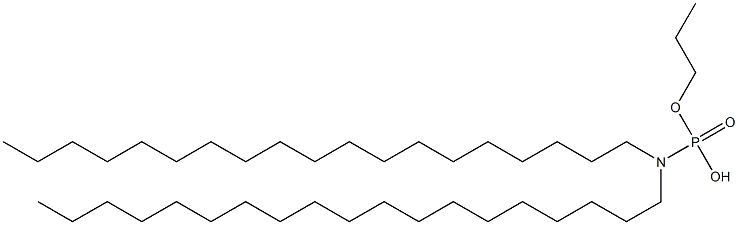 N,N-Dinonadecylamidophosphoric acid hydrogen propyl ester Structure