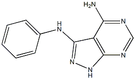 4-Amino-3-phenylamino-1H-pyrazolo[3,4-d]pyrimidine Structure