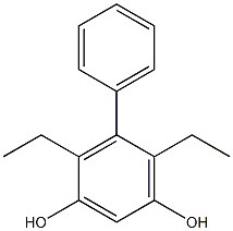 5-Phenyl-4,6-diethylbenzene-1,3-diol 구조식 이미지