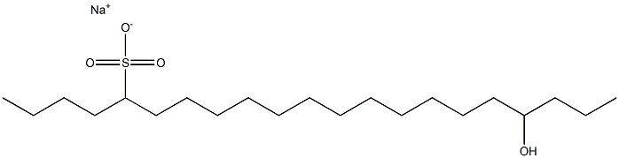 18-Hydroxyhenicosane-5-sulfonic acid sodium salt 구조식 이미지