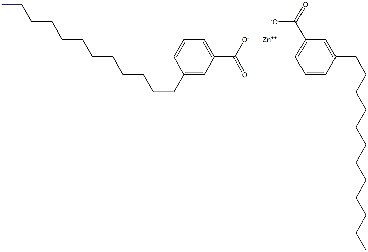 Bis(3-dodecylbenzoic acid)zinc salt Structure