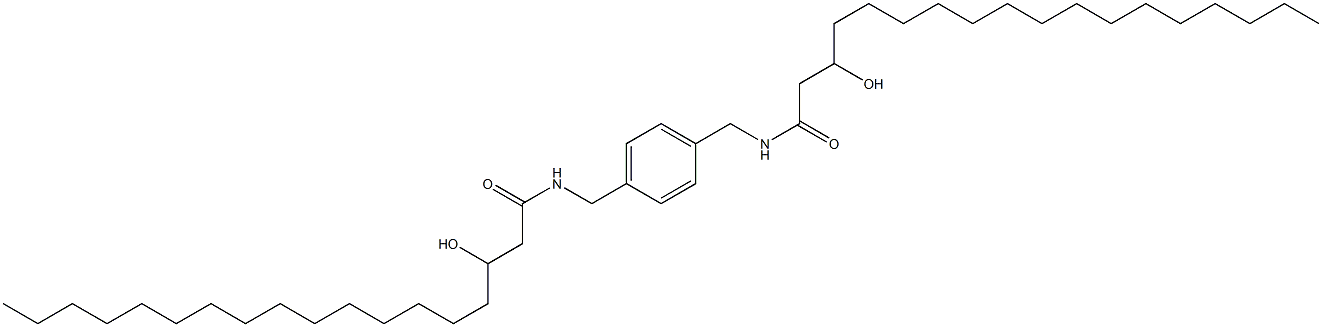 N,N'-(1,4-Phenylenebismethylene)bis(3-hydroxystearamide) 구조식 이미지