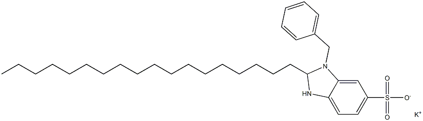 1-Benzyl-2,3-dihydro-2-octadecyl-1H-benzimidazole-6-sulfonic acid potassium salt Structure