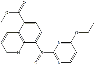 8-[(4-Ethoxypyrimidin-2-yl)sulfinyl]quinoline-5-carboxylic acid methyl ester 구조식 이미지